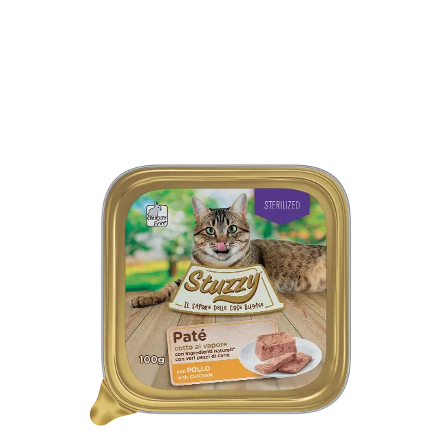 paté with chicken for sterilized cats