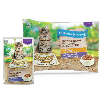 multipack chunks for sterilized cats with chicken with turkey