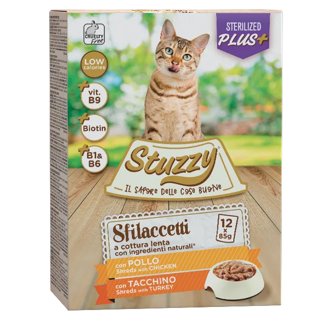 multipack shreds for sterilized cats with chicken with turkey